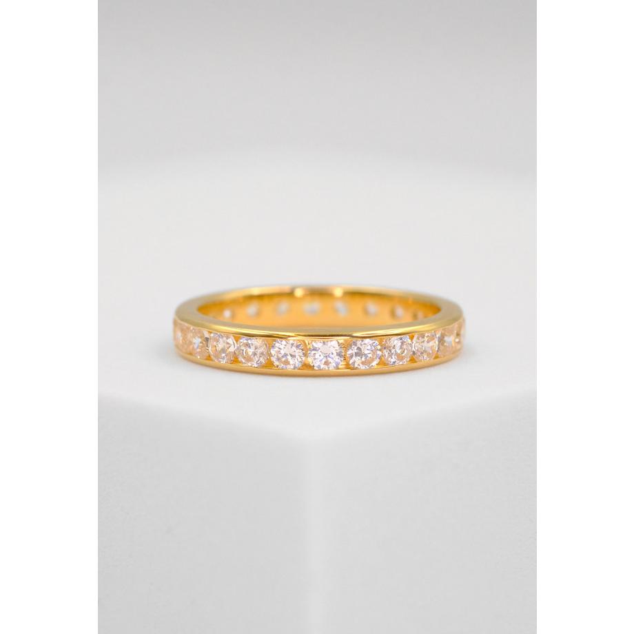 MUAU Schmuck  Memoire Ring Gelbgold 750 Zirkonia 