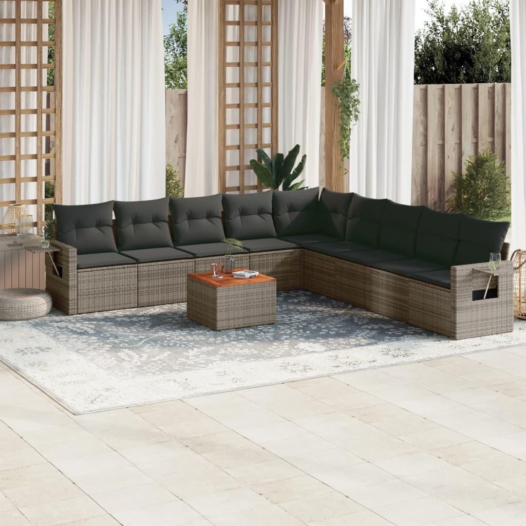 VidaXL set divano da giardino Polirattan  