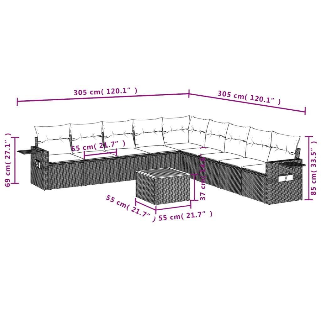 VidaXL Garten sofagarnitur poly-rattan  