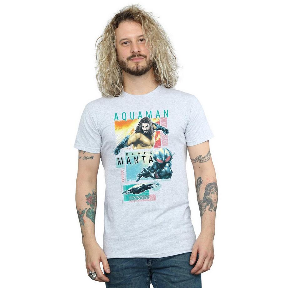 DC COMICS Aquaman Black Manta T-Shirt Grafica  