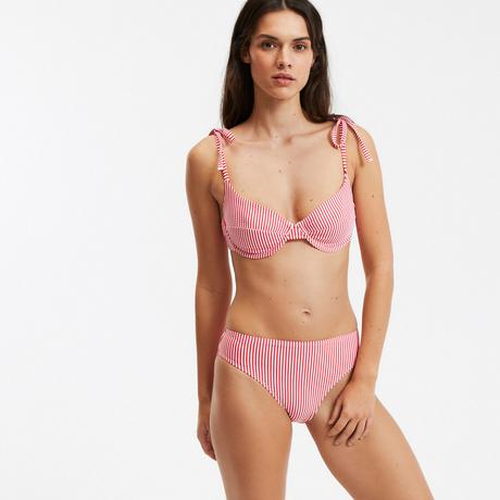 La Redoute Collections Bas de maillot de bain taille haute rayé  