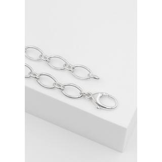 MUAU Schmuck  Bracelet forçat figaro baroque en or blanc 750, 7,4mm, 19cm 