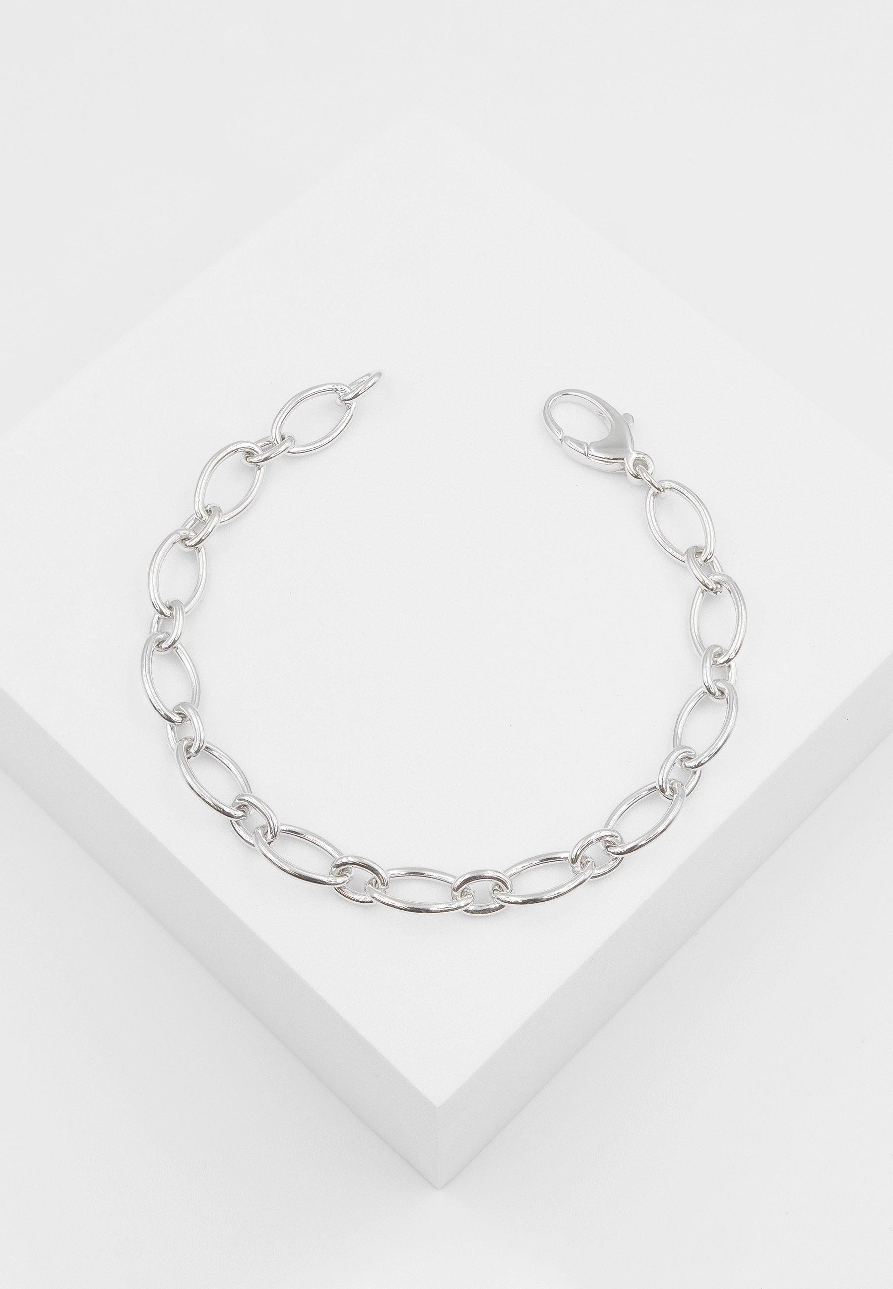 MUAU Schmuck  Bracelet Anker Figaro Barock Weissgold 750, 7.4mm, 19cm 