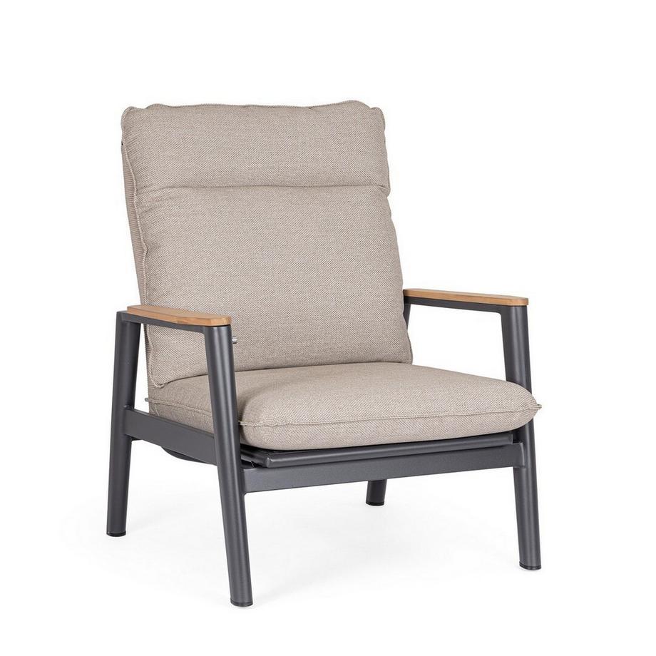 mutoni lifestyle Garten Lehnstuhl Miguel anthrazit  