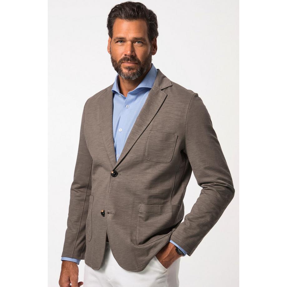 JP1880 Veston Molleton Flammé Col Revers Poches Plaquées  