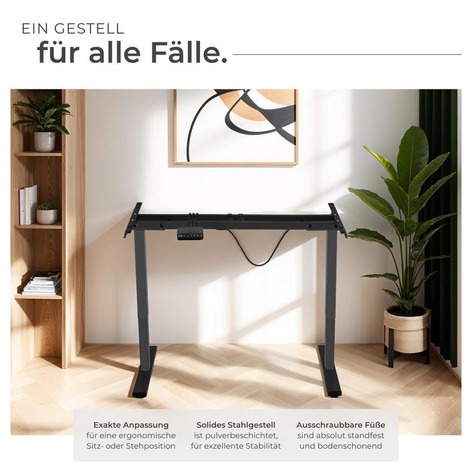 Tectake Bureau assis debout MELVILLE avec réglage électrique de la hauteur  