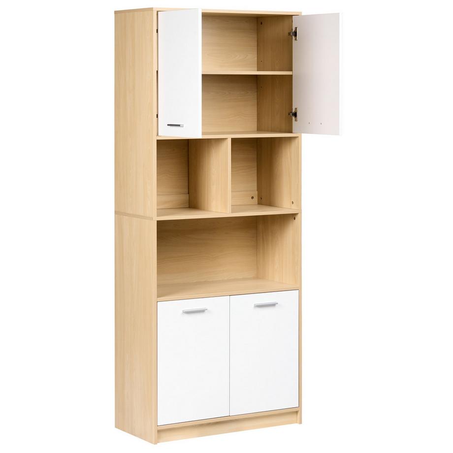 Beliani Bibliothèque à 4 portes en Panneau de particules de bois  ZEHNA  