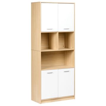 Bibliothèque à 4 portes en Panneau de particules de bois Minimaliste ZEHNA