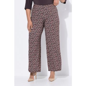 Pantalon en jersey imprimé, jambe large et taille élastique