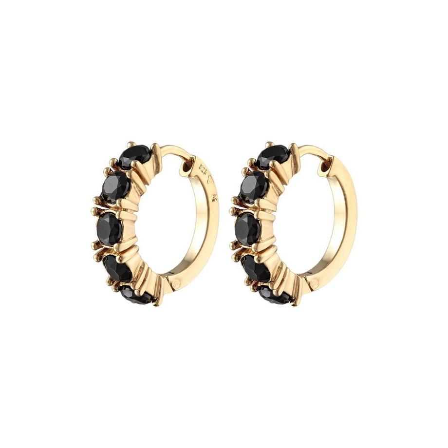 Boucles d'Oreilles Creolen Kristalle Elegant 925 Silber