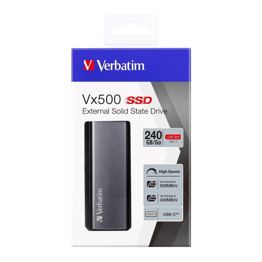Verbatim  Vx500 Externes SSD-Laufwerk USB 3.1 Gen 2 240 GB 