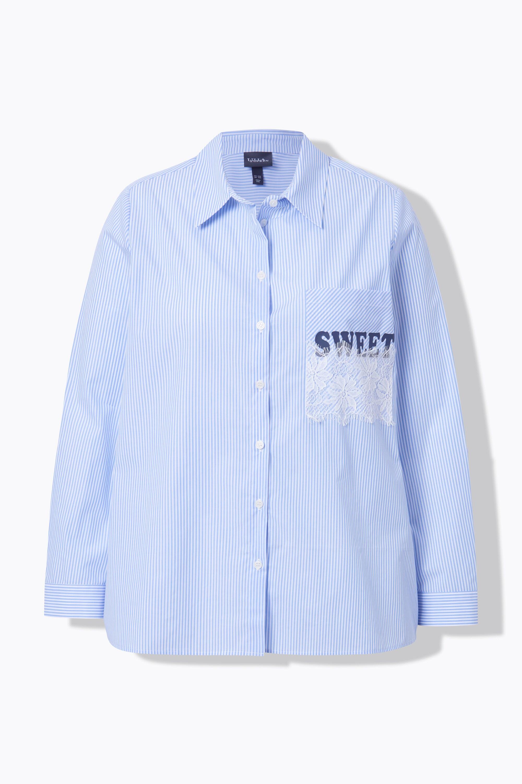 Ulla Popken Camicetta a righe Sweet Linea ad A Maniche lunghe  