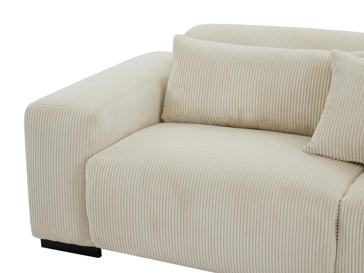 Maison Céphy Ecksofa - Ecke rechts - Cord - Beige - OVENTINO  