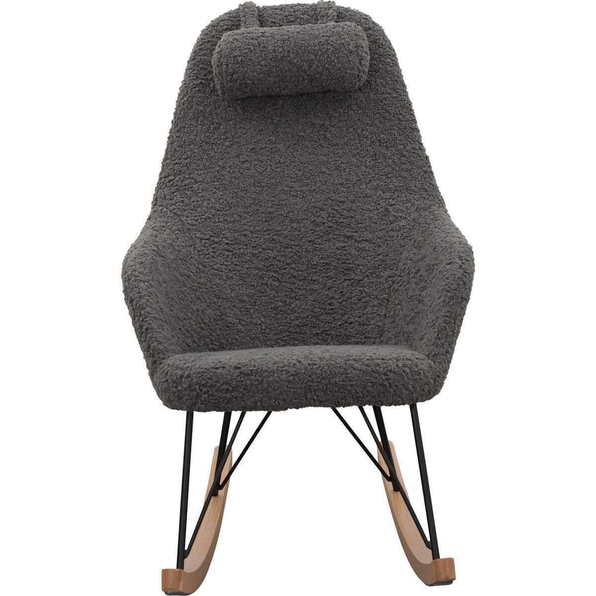 mutoni Fauteuil à bascule II peluche grise  