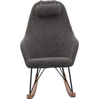 mutoni Fauteuil à bascule II peluche grise  