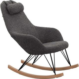 mutoni Fauteuil à bascule II peluche grise  