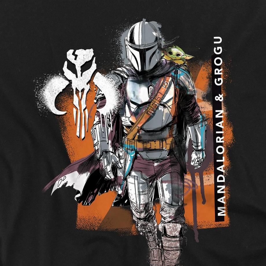 STAR WARS  T-ShirtMancherons Motif Grogu Motiftyle Graffiti À La Bombe 
