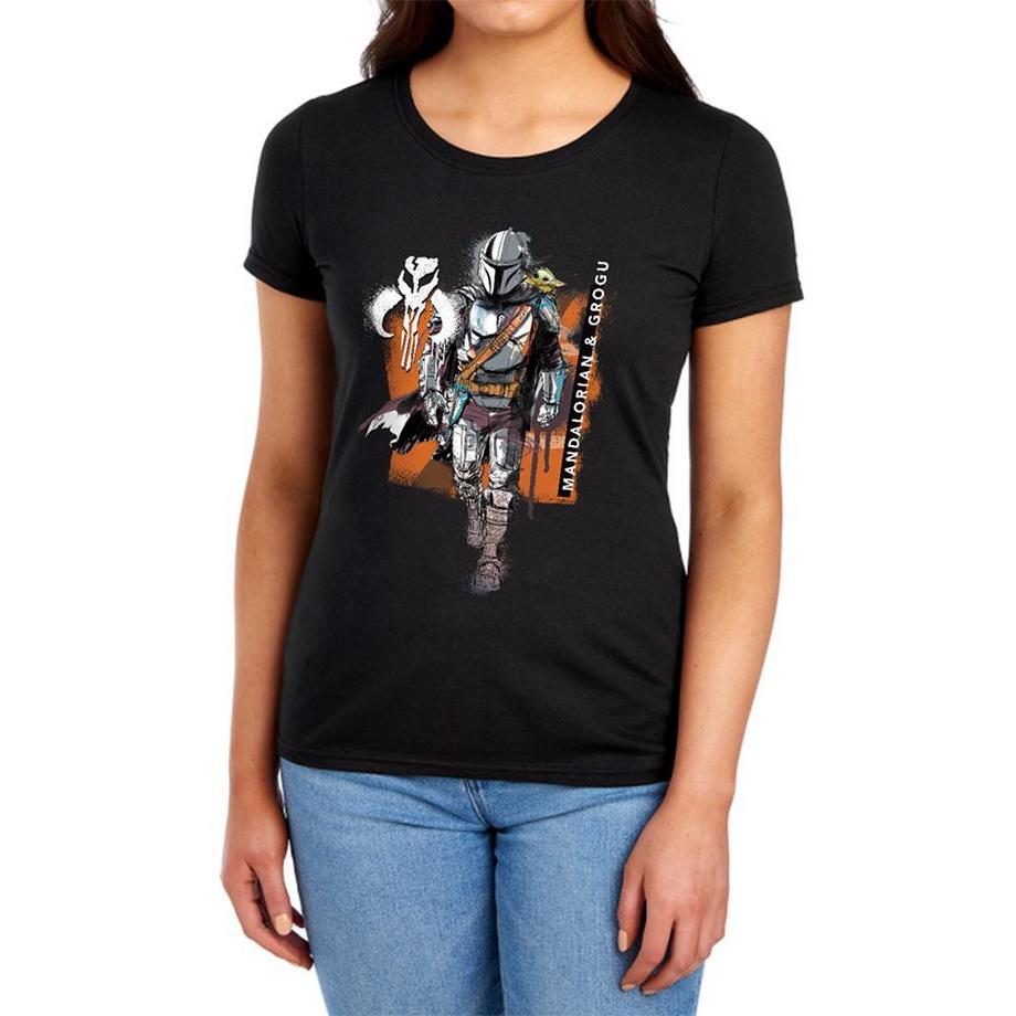 STAR WARS  T-ShirtMancherons Motif Grogu Motiftyle Graffiti À La Bombe 