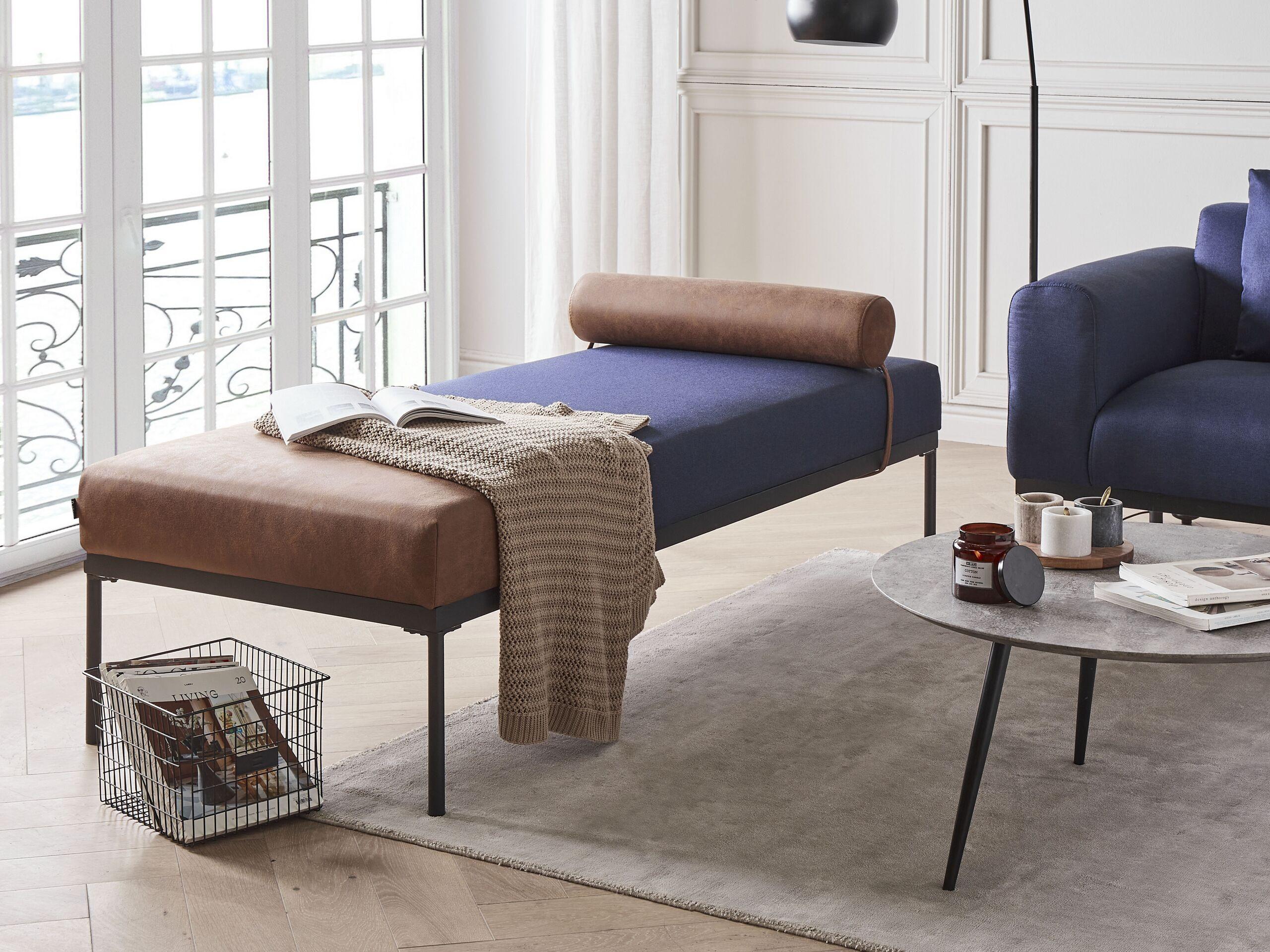 Beliani Chaise longue en Cuir PU Rétro MALMOS  