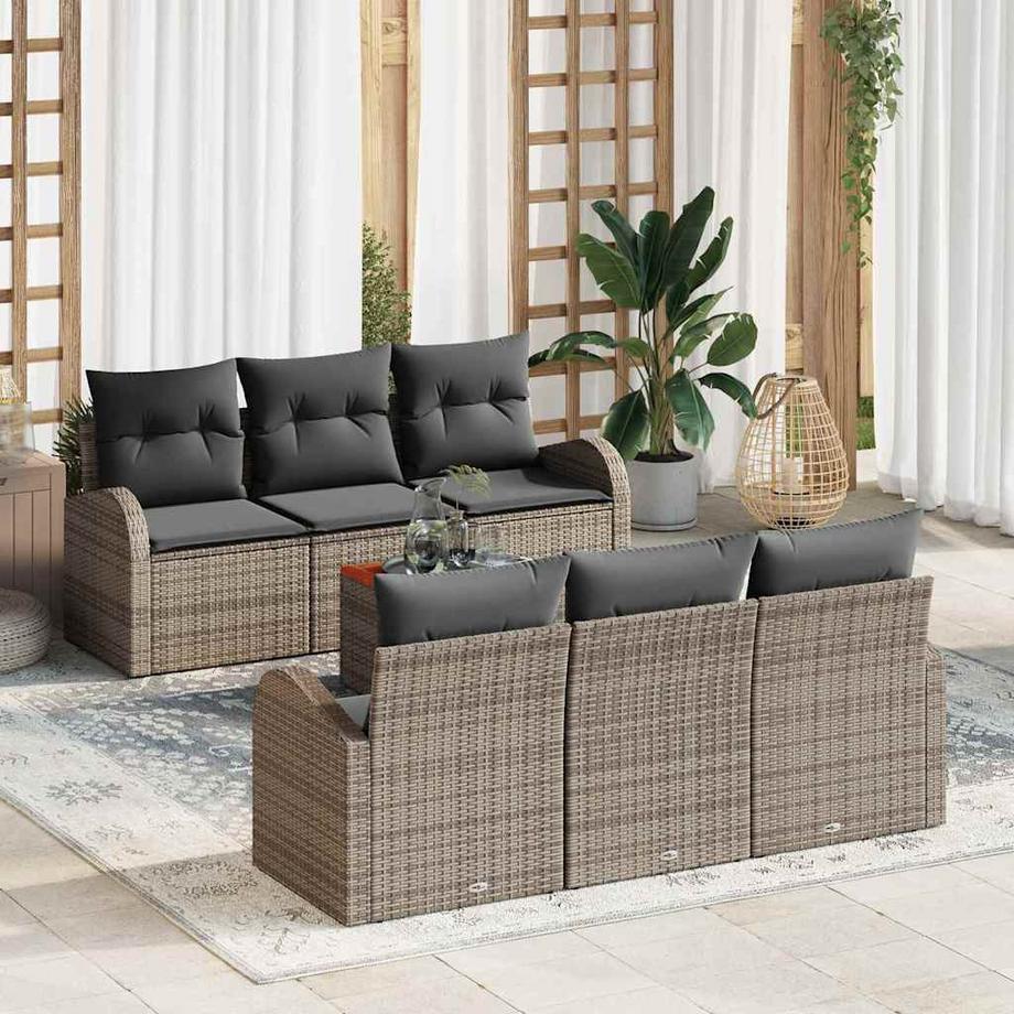 VidaXL Canapé de jardin poly rattan  