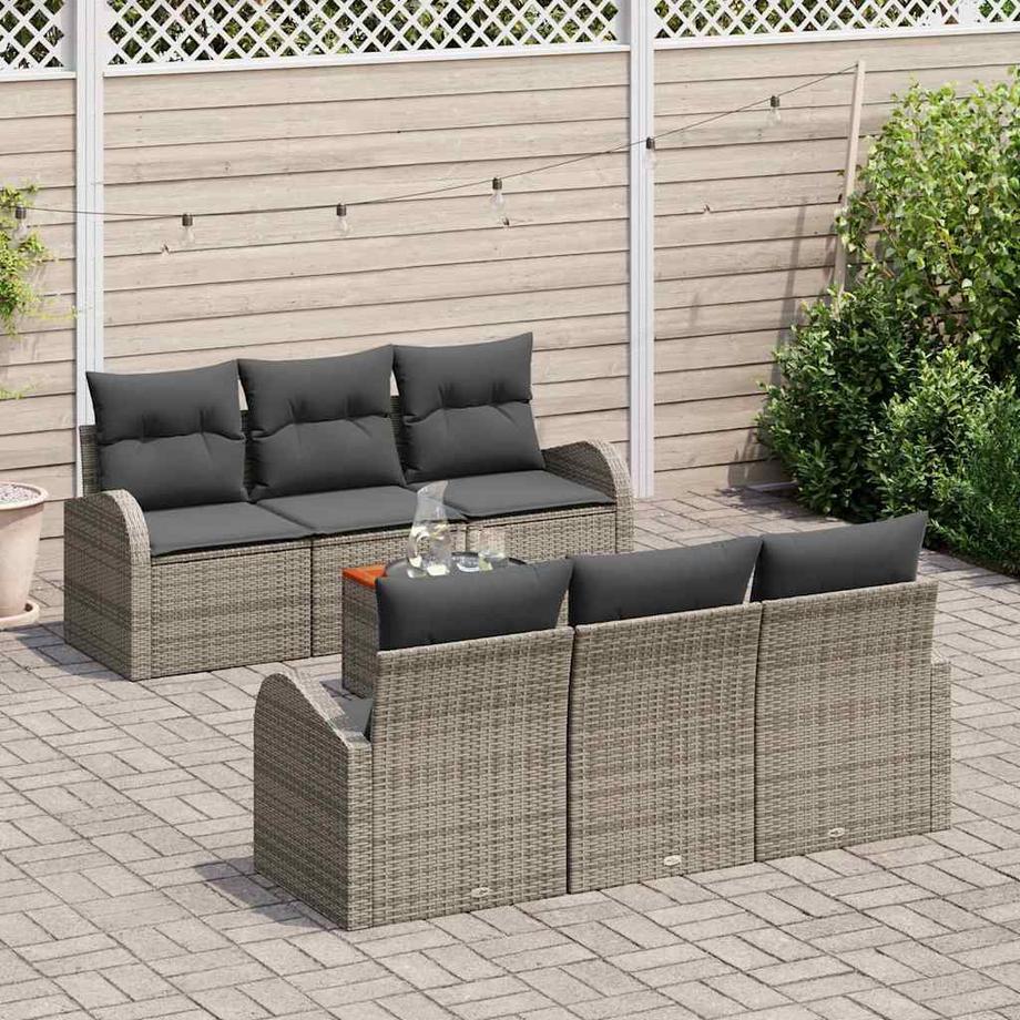 VidaXL Canapé de jardin poly rattan  