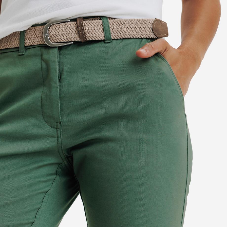 INESIS  Pantaloni chino donna golf MW500 cotone 