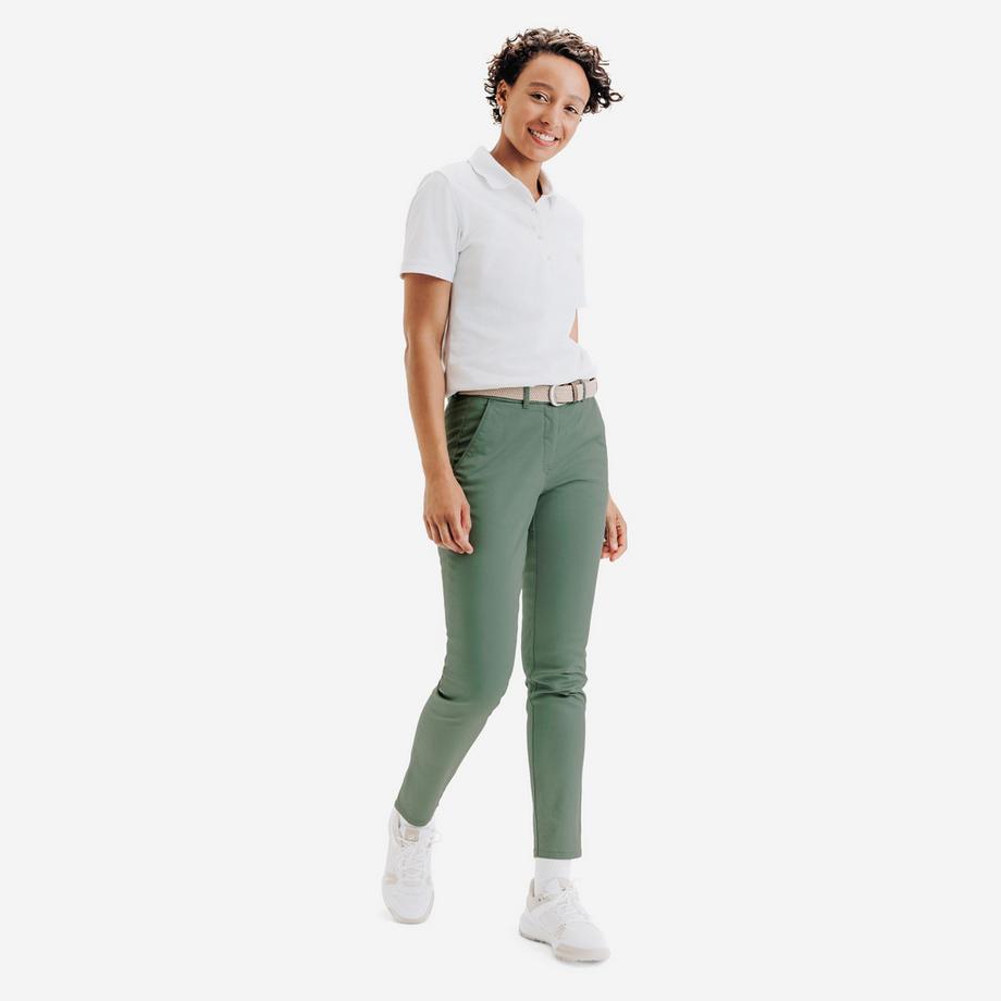 INESIS  Pantaloni chino donna golf MW500 cotone 
