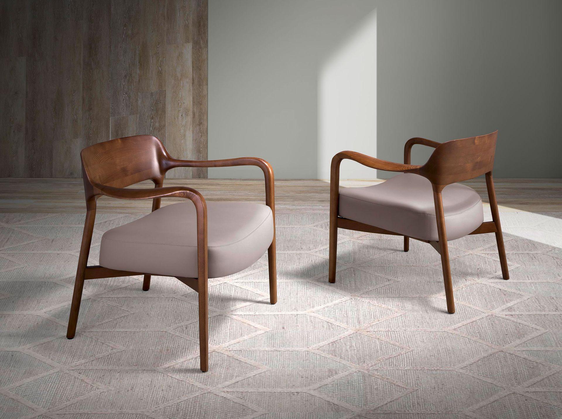 ANGEL CERDA Poltrona in ecopelle noce e visone  