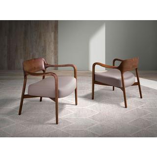 ANGEL CERDA Poltrona in ecopelle noce e visone  