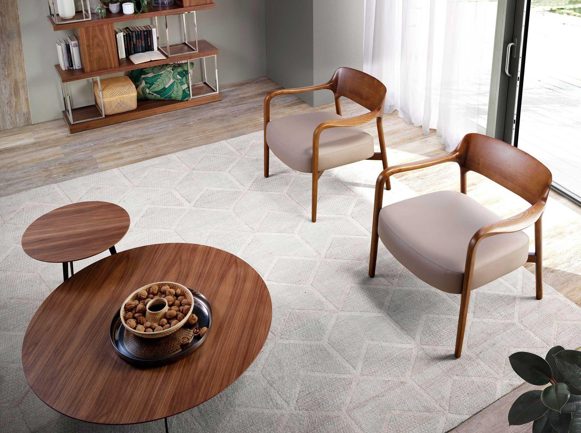 ANGEL CERDA Poltrona in ecopelle noce e visone  