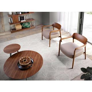 ANGEL CERDA Poltrona in ecopelle noce e visone  