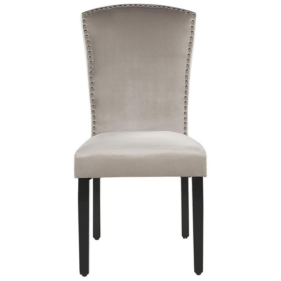 Beliani Lot de 2 chaises de salle à manger en Velours Glamour PISECO  