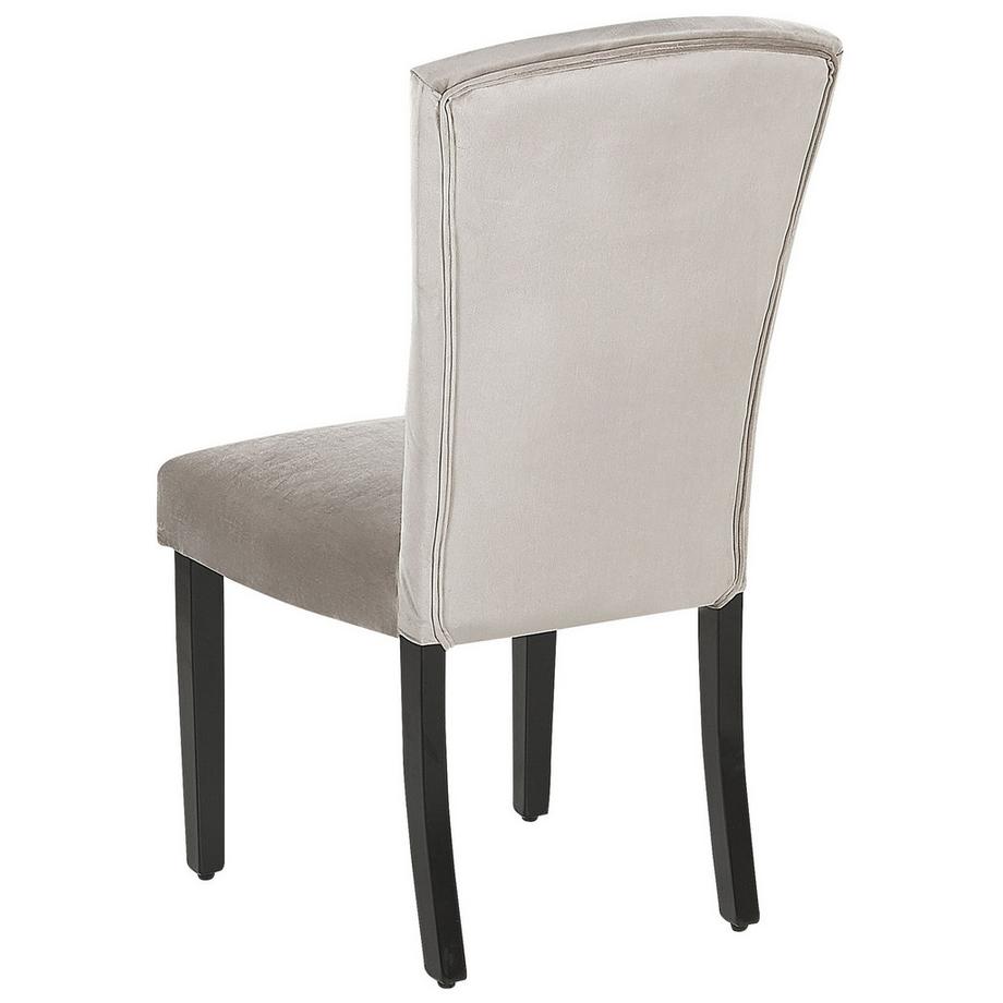 Beliani Lot de 2 chaises de salle à manger en Velours Glamour PISECO  