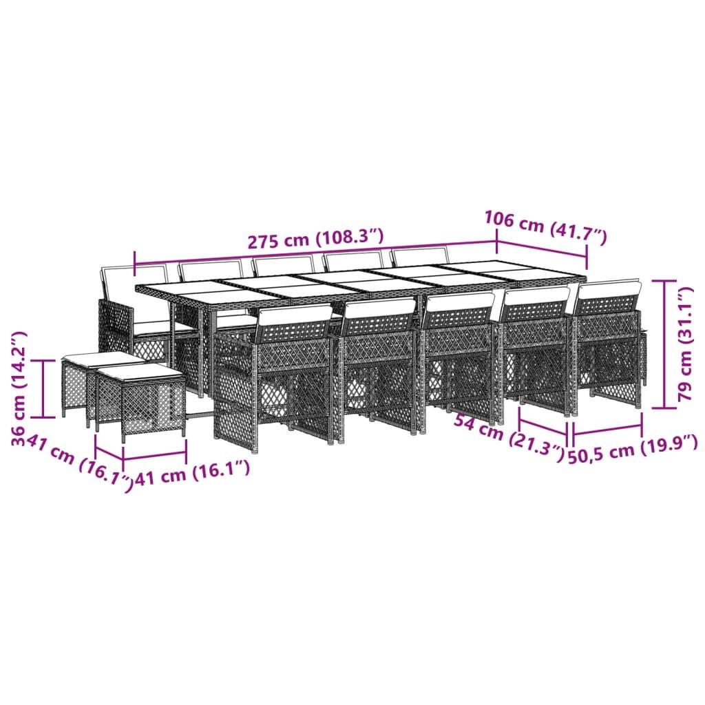 VidaXL Garten essgruppe poly-rattan  