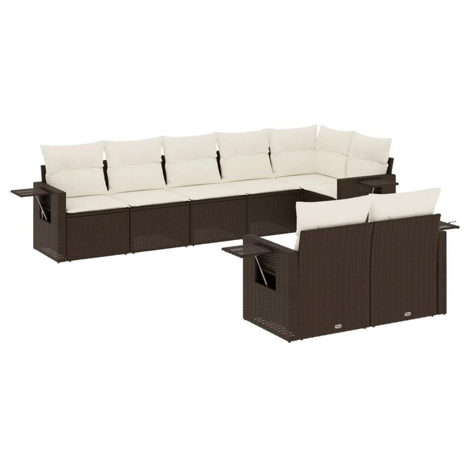 Ensemble de canapés de jardin rotin synthétique