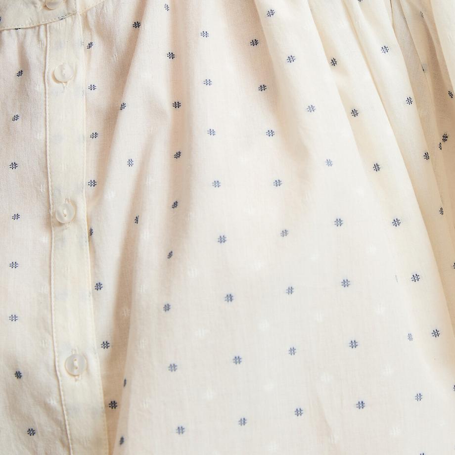 La Redoute Collections Camicetta Oversize Cotone Ricamato Collo alla Coreana  