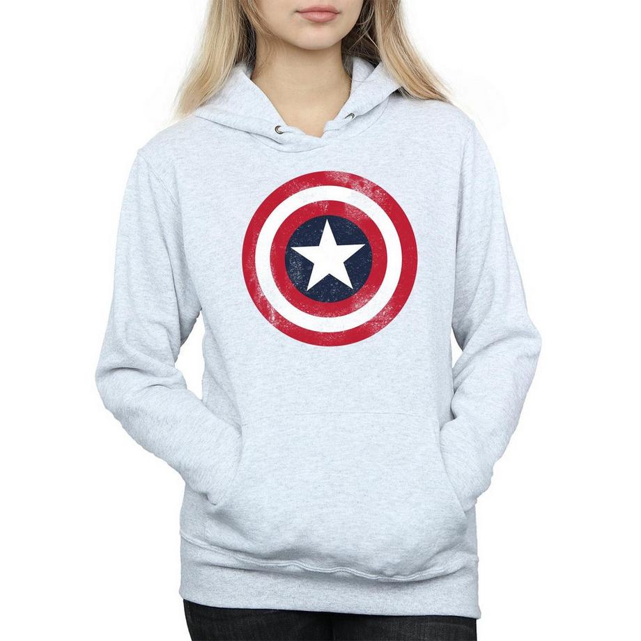 MARVEL Captain America Distressed Shield Kapuzenpullover  