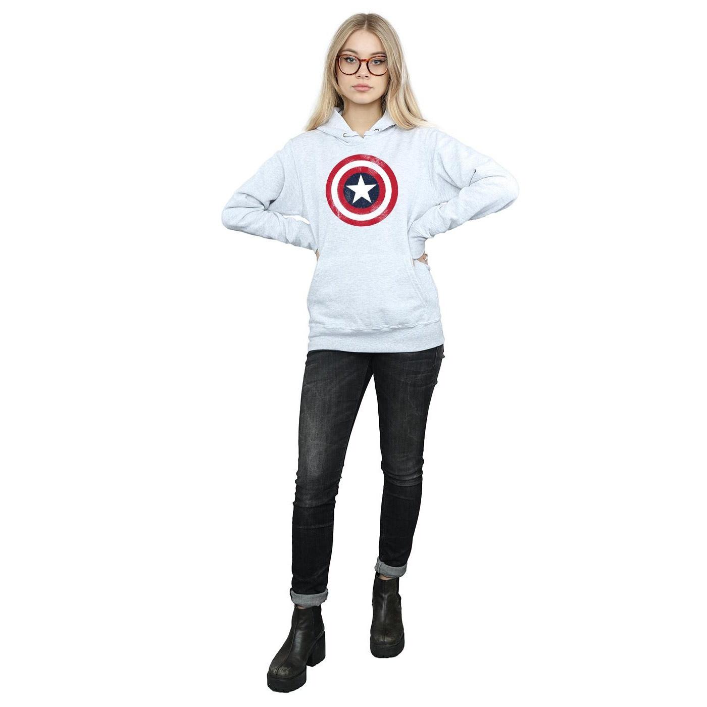 MARVEL  Captain America Distressed Shield Kapuzenpullover 