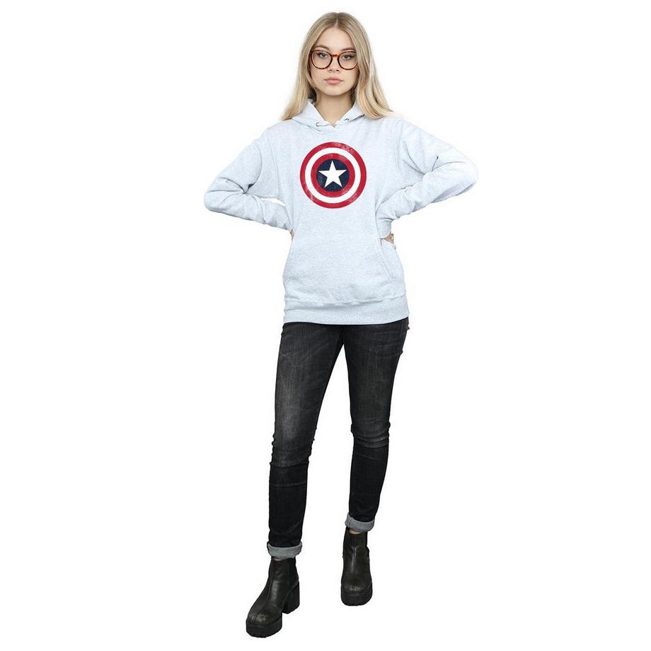 MARVEL Captain America Distressed Shield Kapuzenpullover  