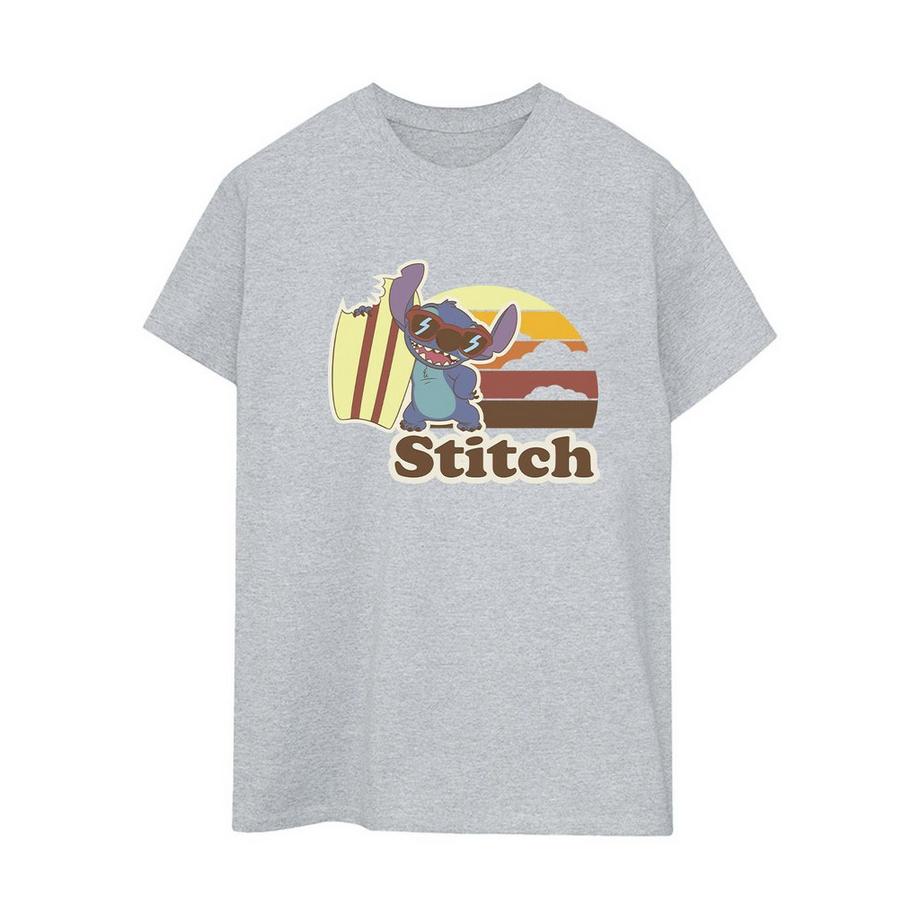 Disney Stitch Surfboard T-Shirt Imprimé Graphique  