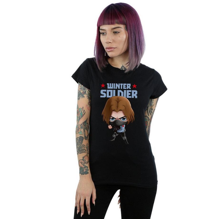 MARVEL Winter Soldier Chibi T-Shirt Grafica  