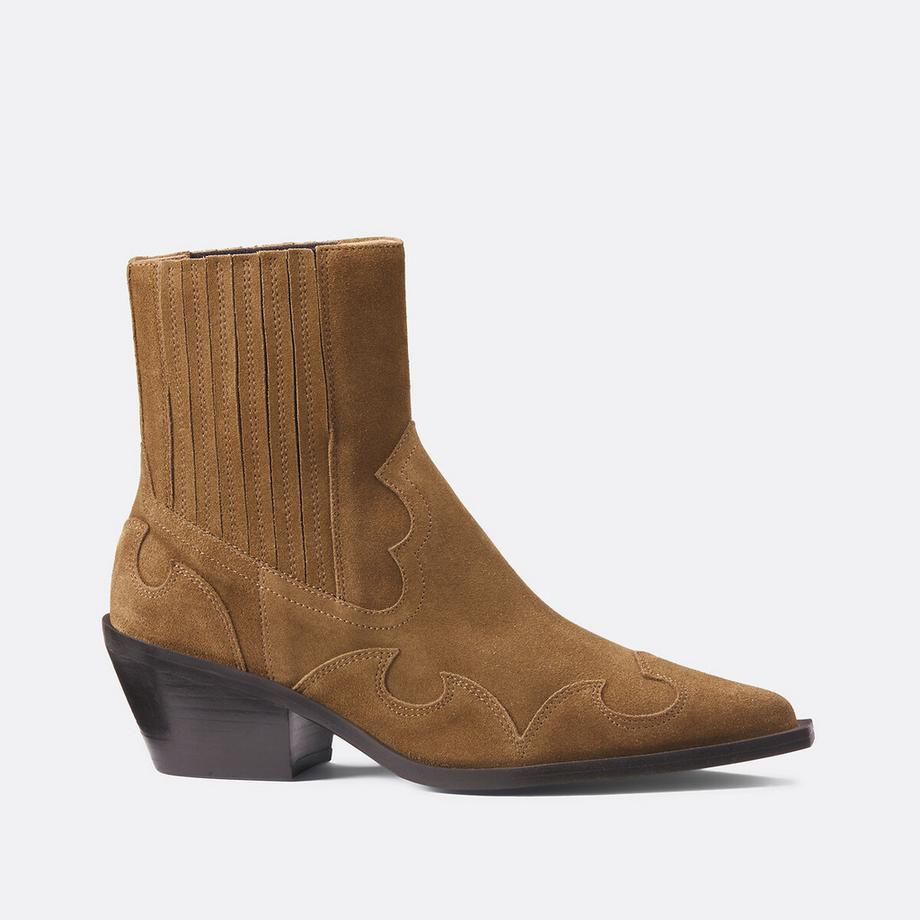 La Redoute Collections Leder Western Stiefeletten  