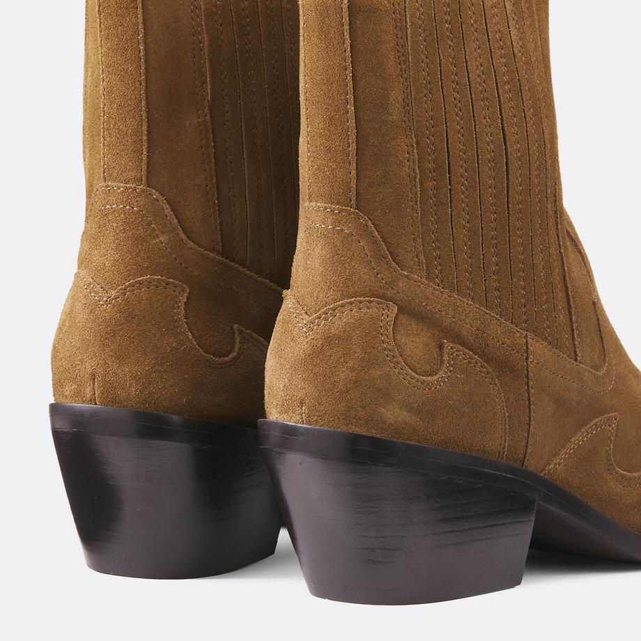 La Redoute Collections Leder Western Stiefeletten  