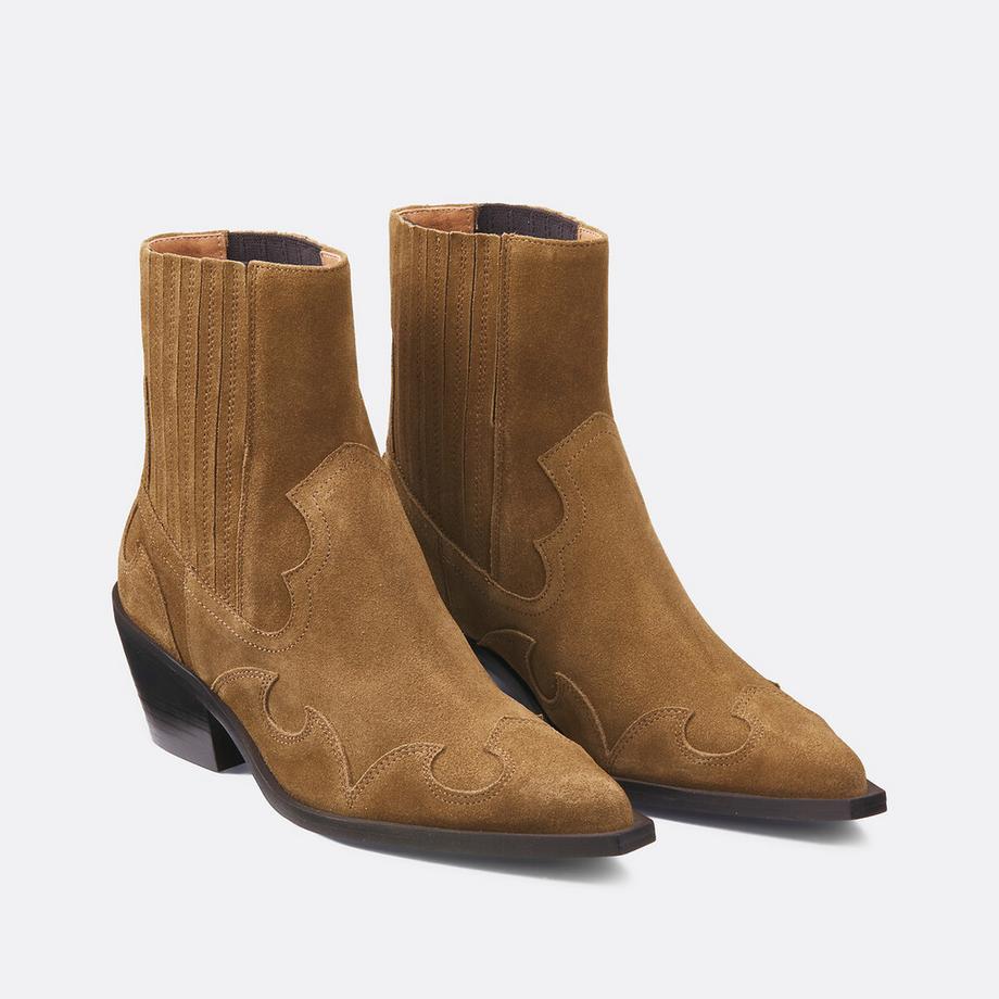 Westernstiefeletten aus Leder