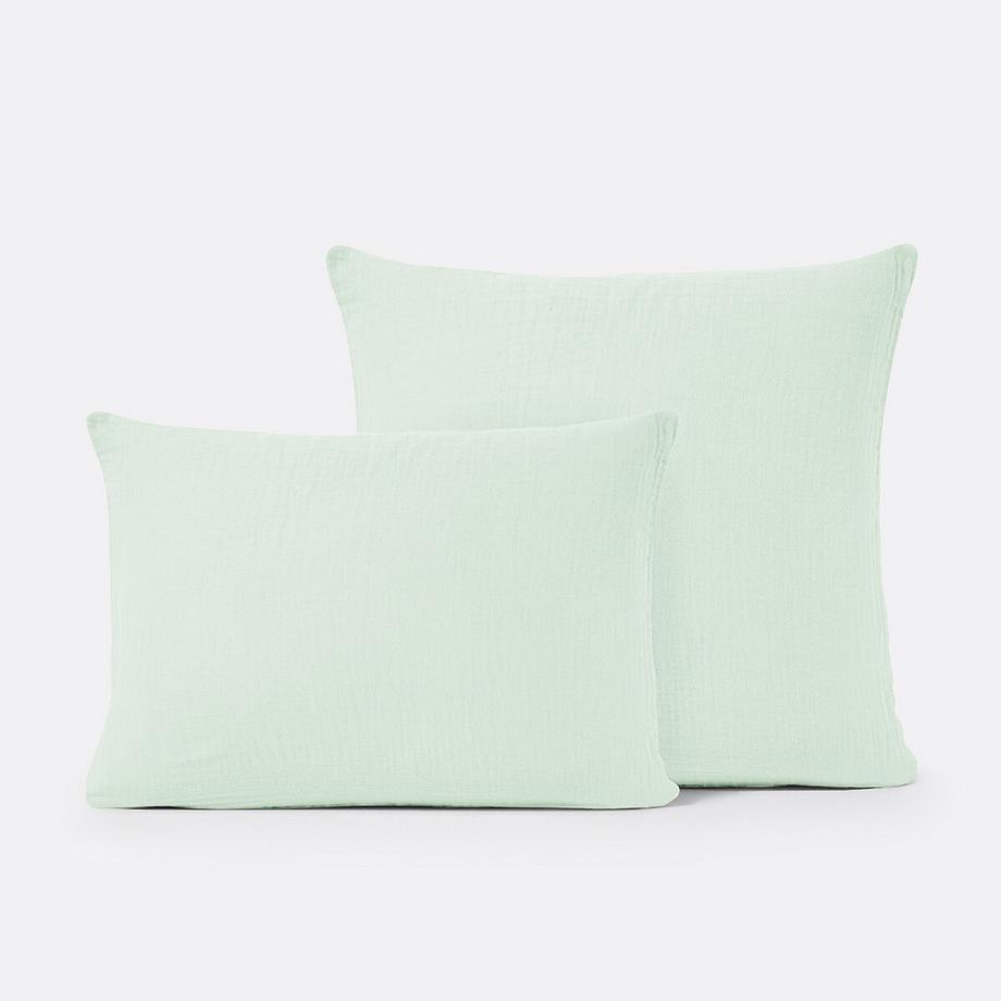 Kopfkissenbezug Kumla aus Baumwoll-Musselin