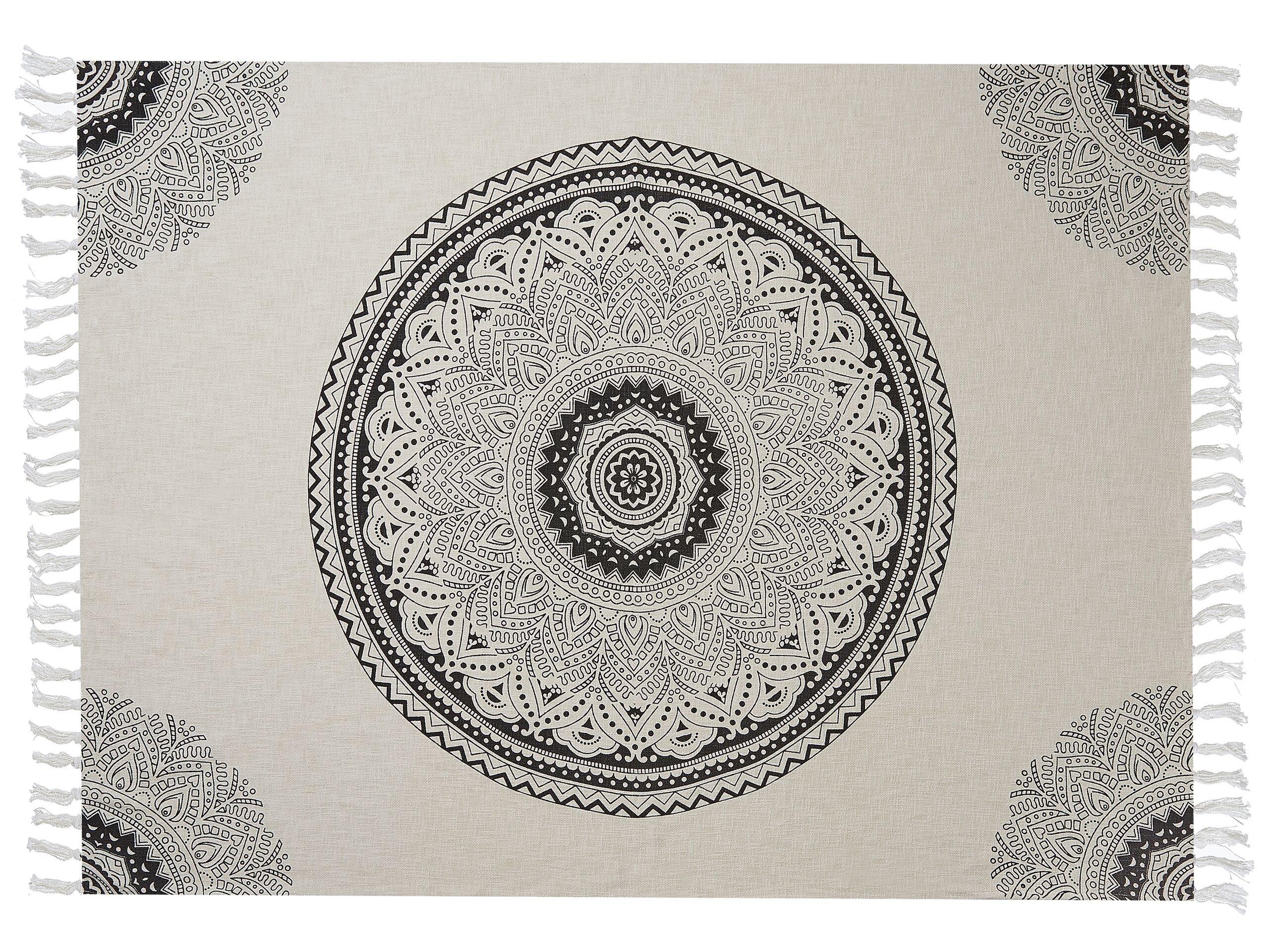 Beliani BERHAMPORE Coperta in Cotone Retrò  