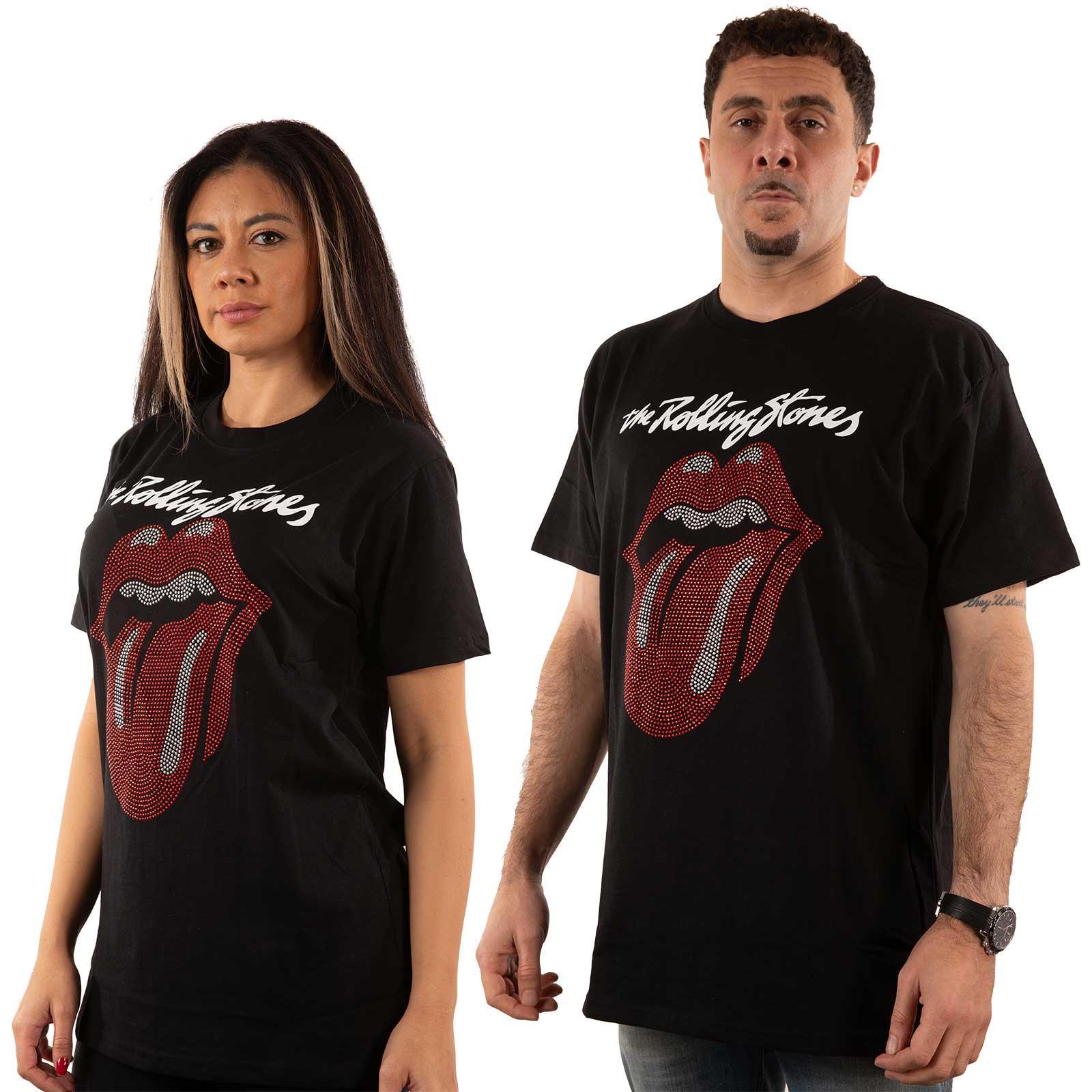 The Rolling Stones Logo Strass T-Shirt  