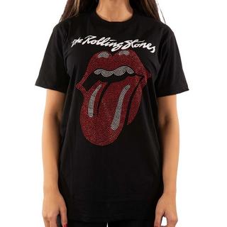 The Rolling Stones Logo Strass T-Shirt  