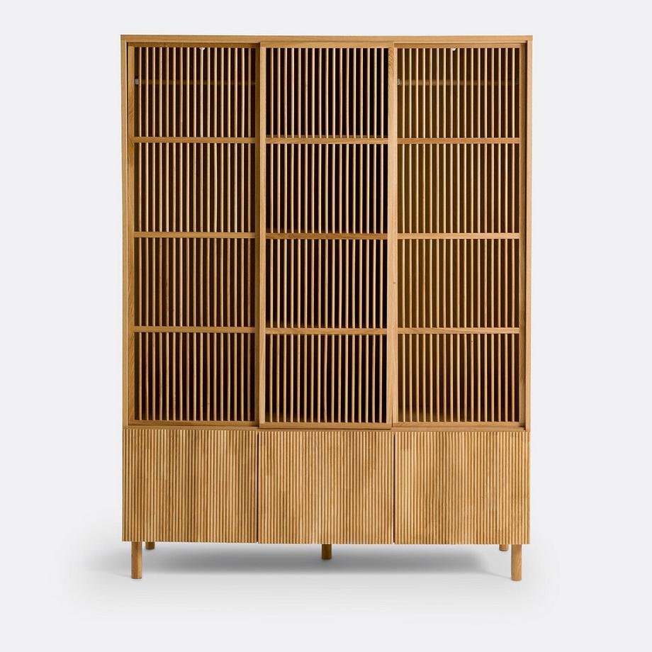 La Redoute Intérieurs Armoire en chêne et plaqué 6 portes  