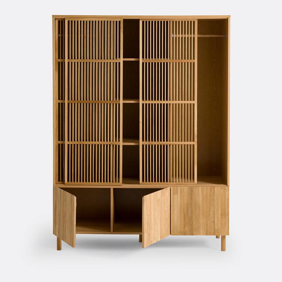 La Redoute Intérieurs Armoire en chêne et plaqué 6 portes  